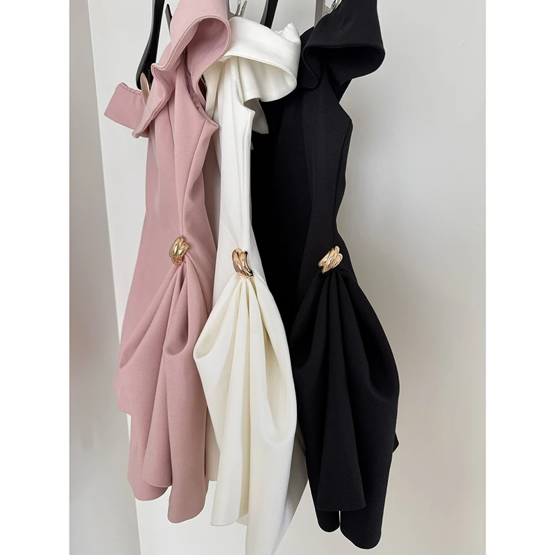 Off the Shoulder Evening Party Dress Women Slim High Waist Mini Dress Sexy A-Line Elegant Dresses