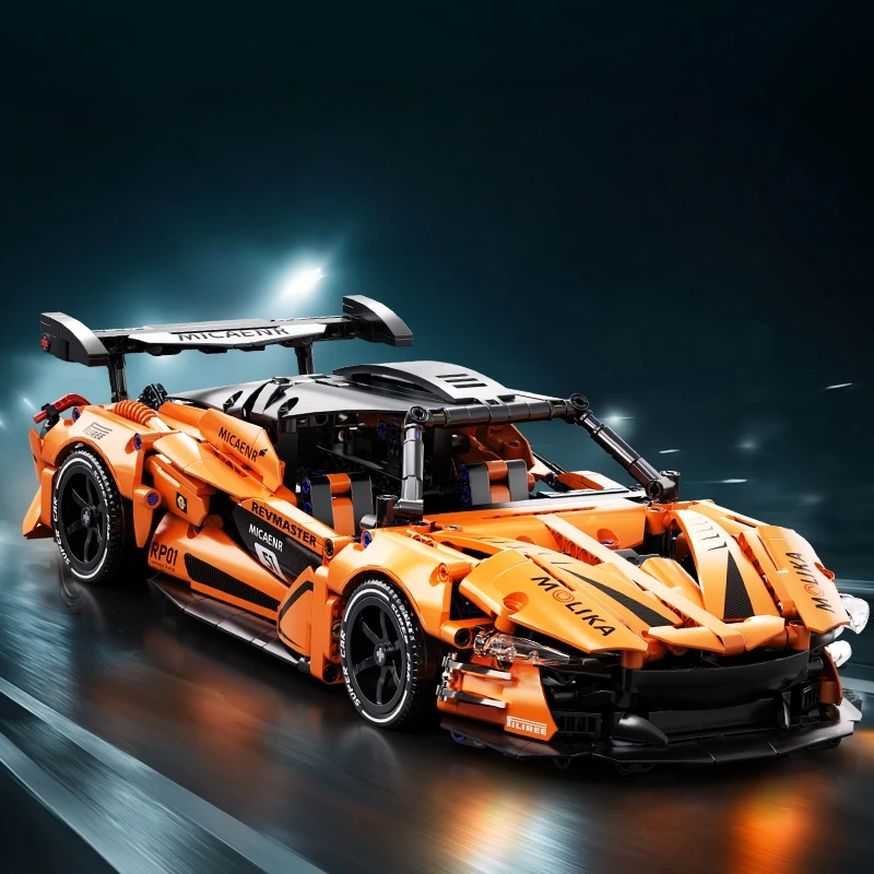 1:14 DIY Technical City Super Sports Racing Car Model Building Blocks MOC Assemble Bricks Toy Birthday Gift Set 1100pcs