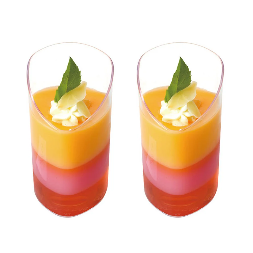 

Tiramisu Cup Mini Mousse Cups Clear Dessert Disposable Pudding Slanted Goblet Cake Plastic Parfait Transparent Food Grade Strong