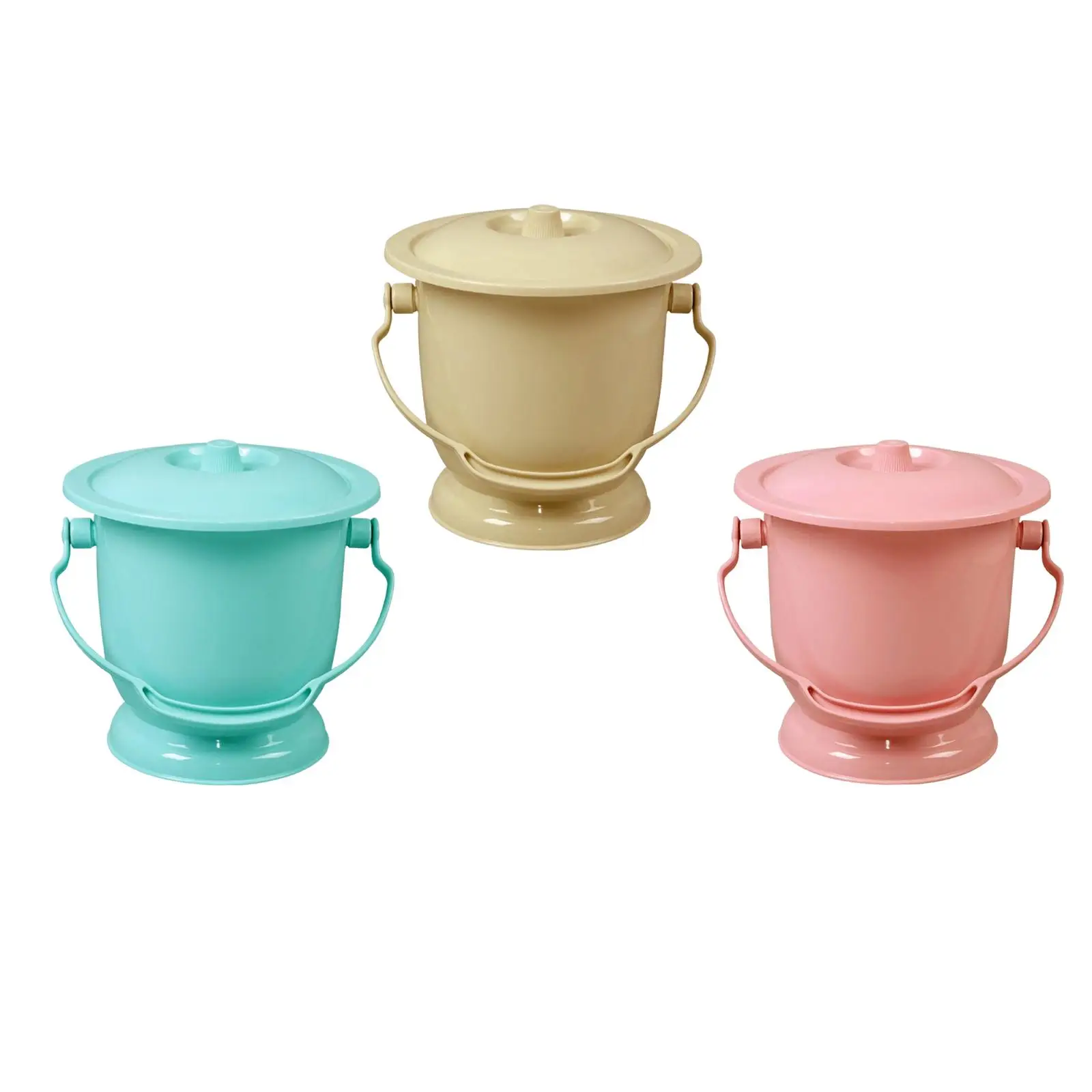 Pot de Chambre avec Couvercle en Plastique PP pour Adultes et Enfants, Cachoir, Urine Portable, Maison, Hôtel, Voyage, Personnes Âgées, E27