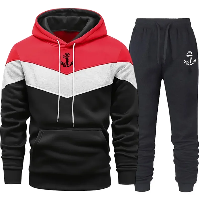 Hot Sales Mens Tracksuit Print Casual Sweatshirts Daily Sports Jogging Man Clothing Single Piece Hoodie Pants Street Sportswear