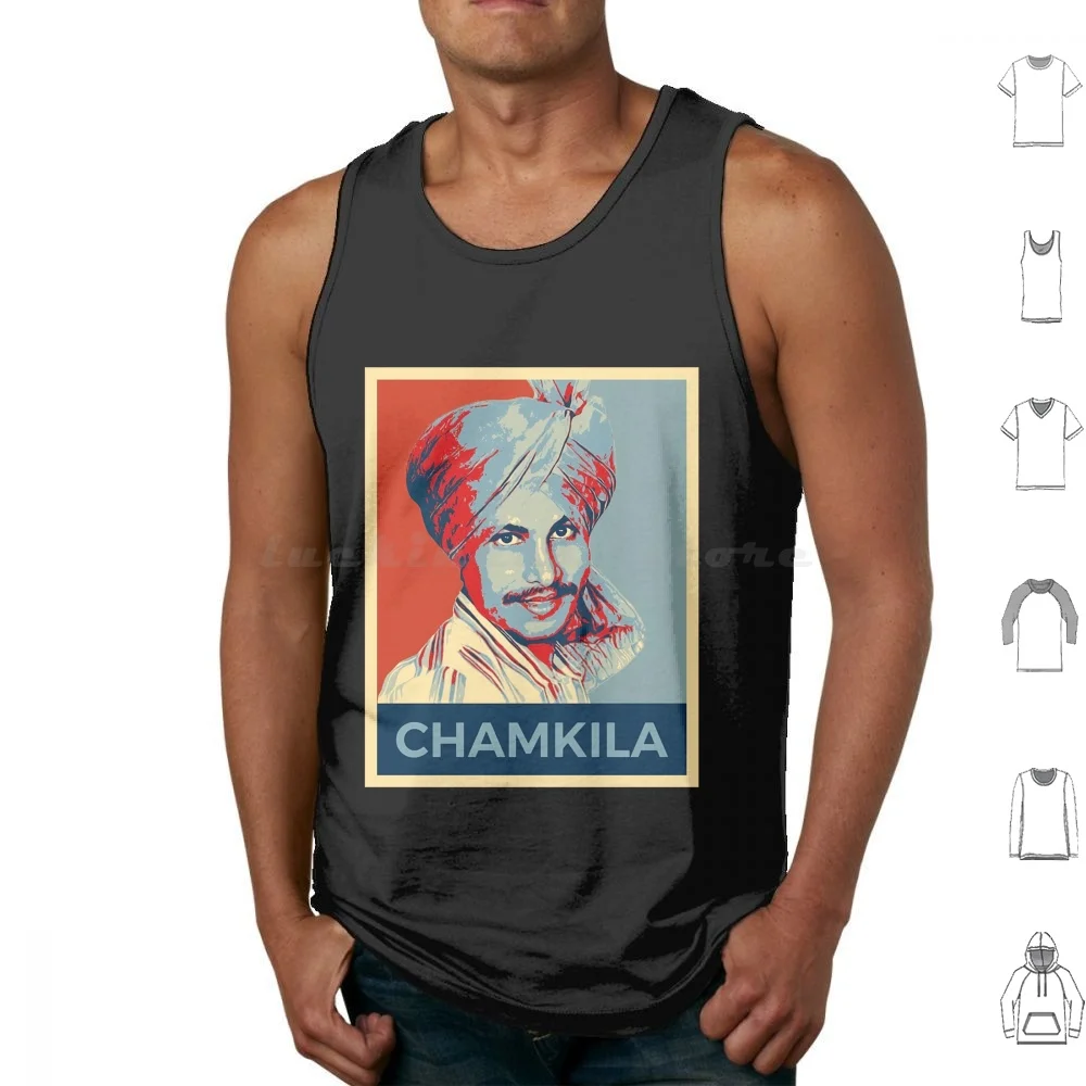 Chamkila Tank Tops Vest Sleeveless Chamkila Punjab Punjabi Desi Bhangra Music Sikh Singh