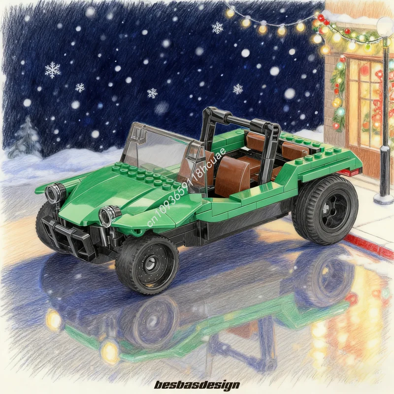 

209pcs MOC Buggy 2 0 City Champions Super Car Model Festival Gifts Building Blocks Toys Architecture DIY Assemble Creative Idea
