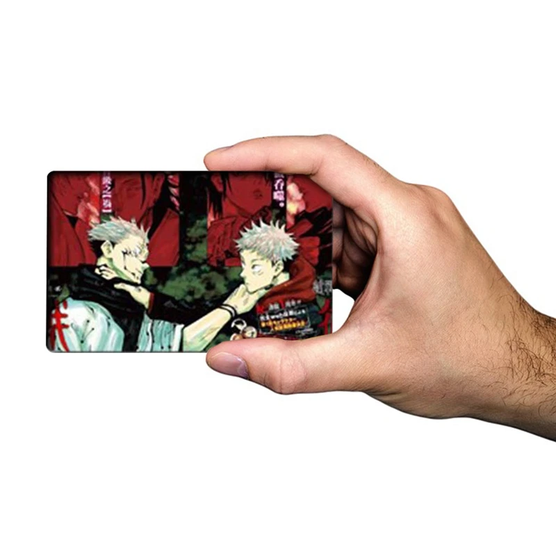 10PCS/Set Anime Jujutsu Kaisen Card Sticker Crystal LOMO Cards Stickers Photocards ID BUS Card Stickers for Fans Collection