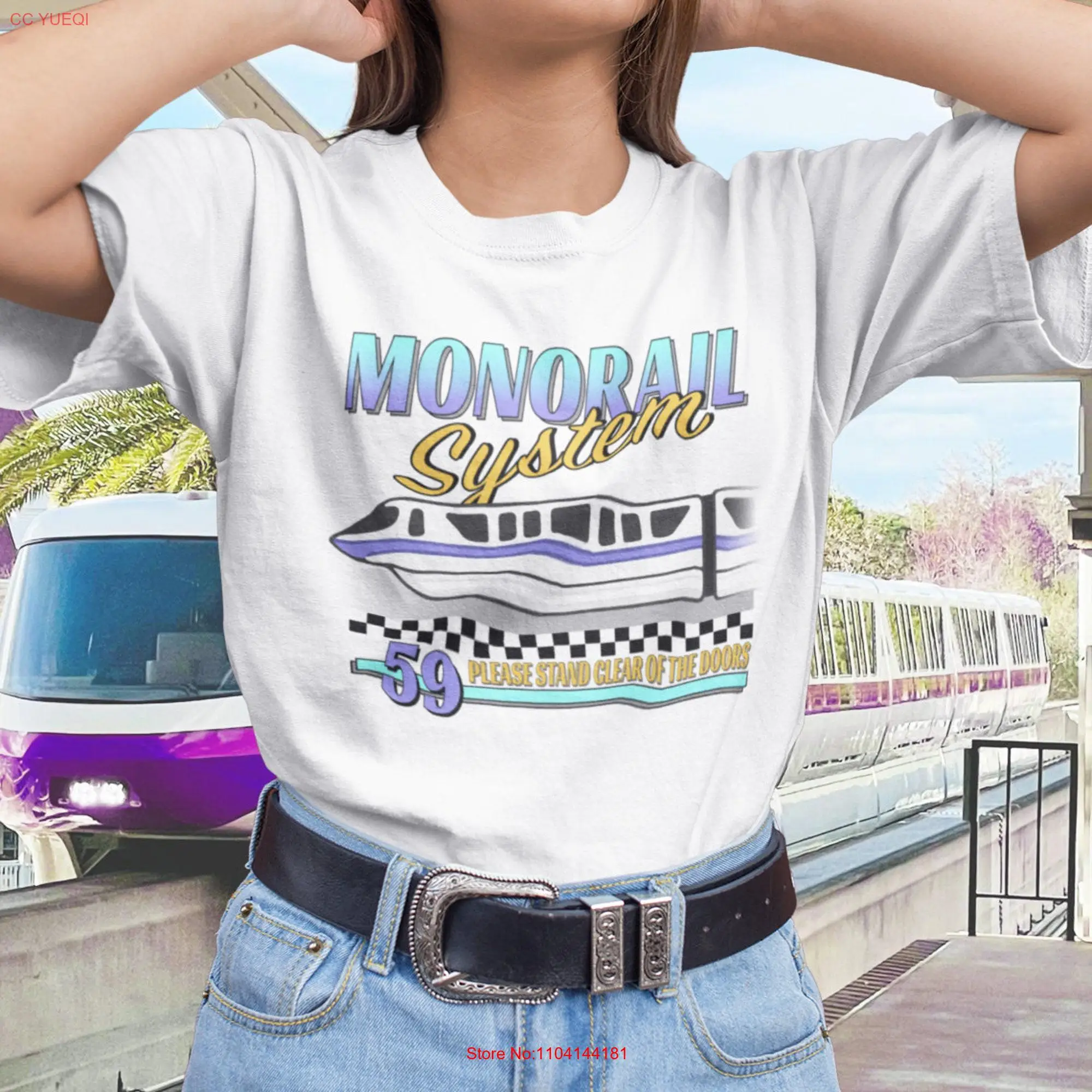 Monorail Race Car Style T Shirt long or short sleeves