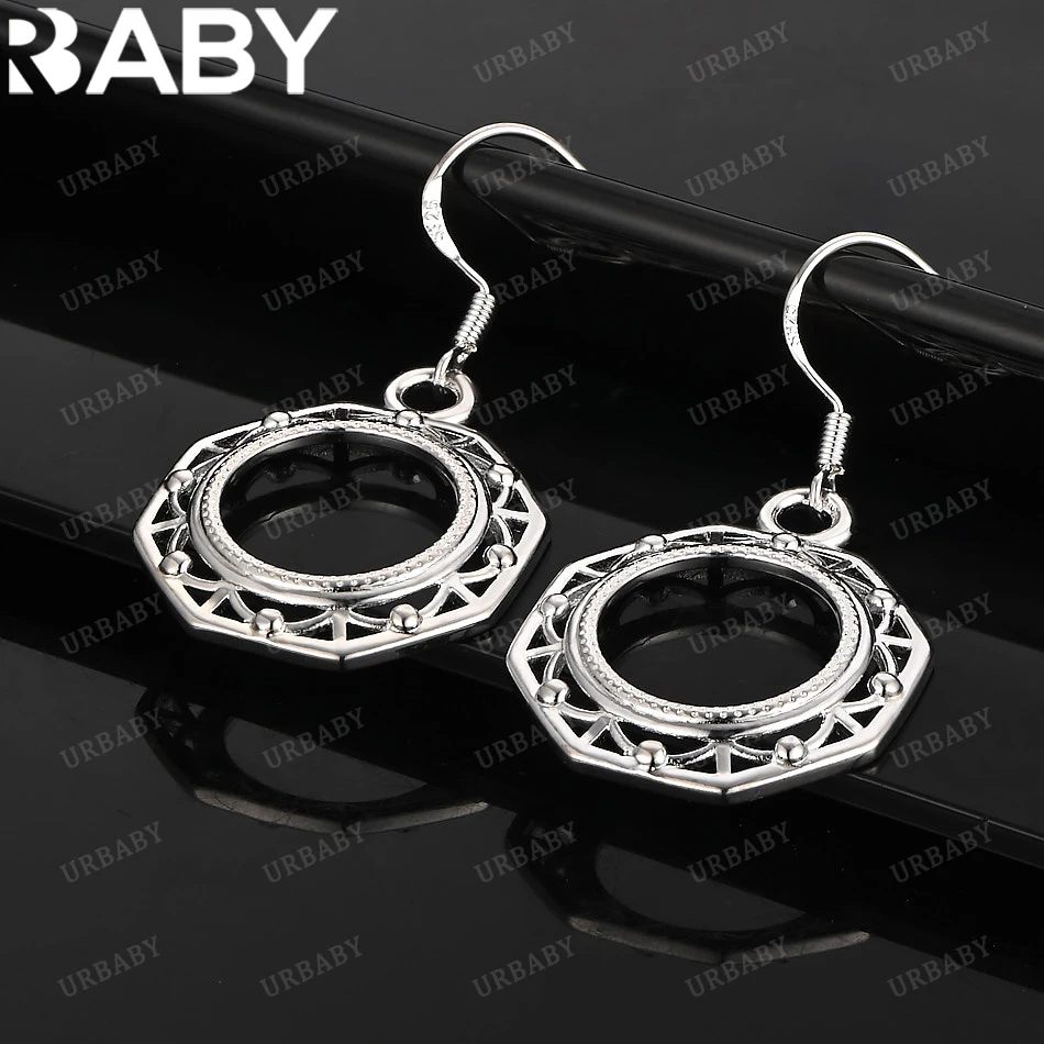 

URBABY 925 Sterling Silver Earrings Polygon Drop Earrings For Women Jewelry Fashion Party and Daily Wear