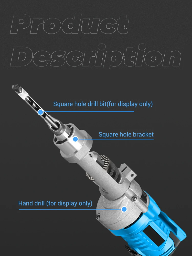 Square Hole Drill Bit Adapter Woodworking Hole Divine Tool Drill Bit Socket Adapter Impact Drill Fixing Bracket Square Hole Dril