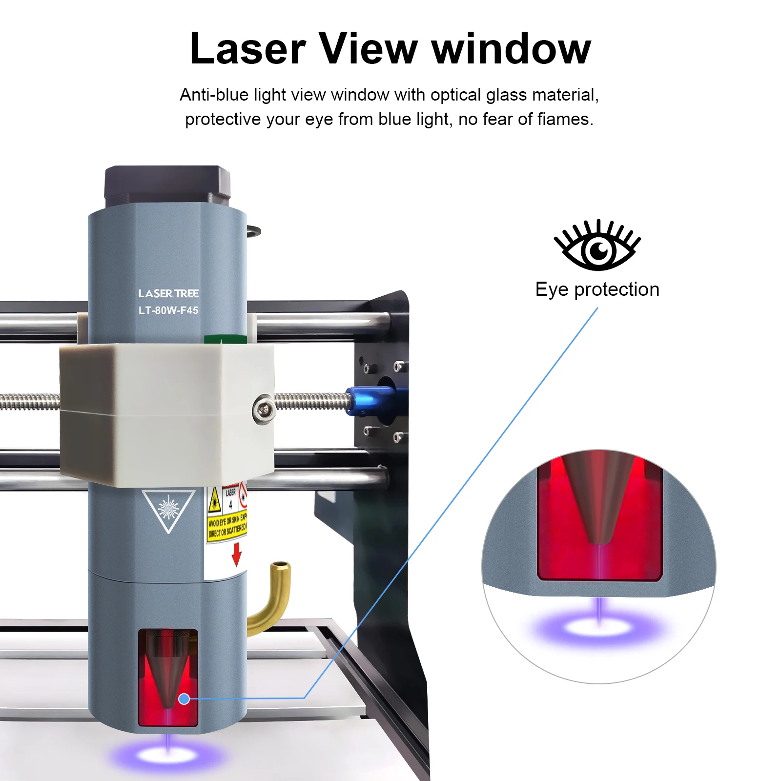 LASER ÁRVORE-Optical Power Laser cabeça, foco fixo, Air Assist Módulo bocal, CNC3018 gravador, máquina de corte, DIY ferramentas, 10W