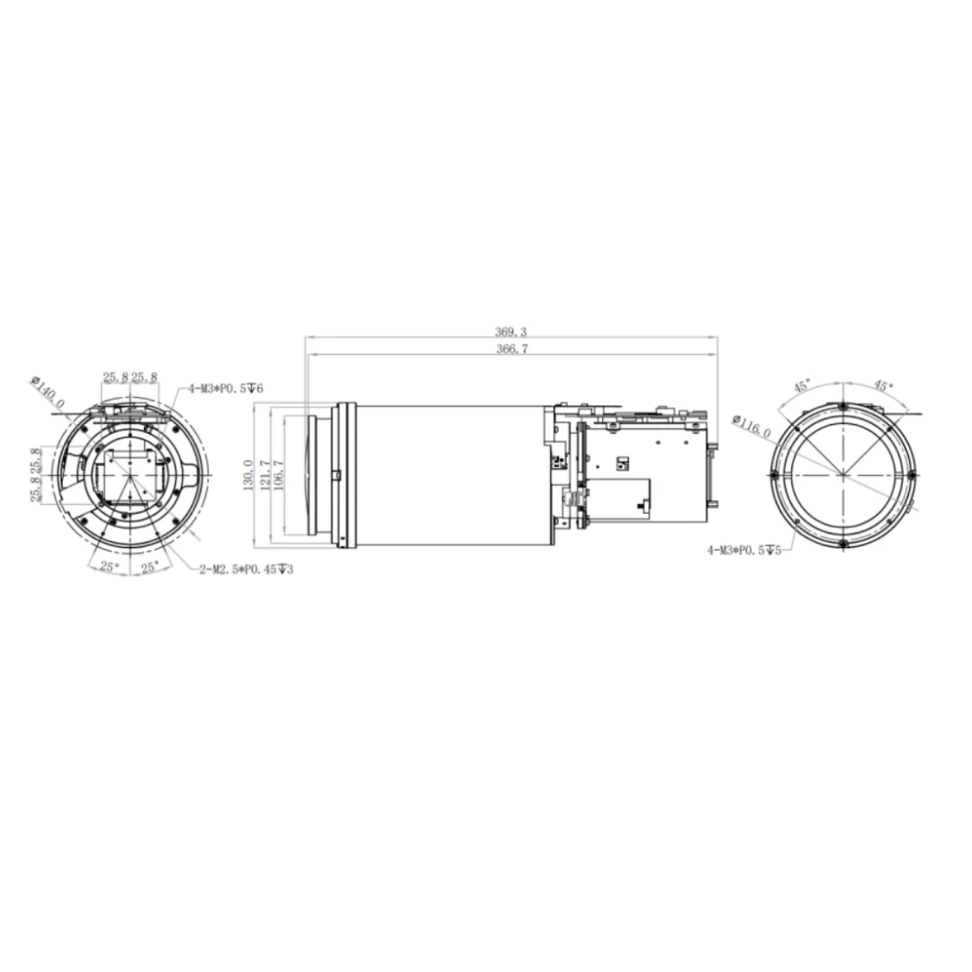 UV-ZNH4256 4MP 56x Ultra Starlight Zoom Camera Module  WDR  BLC  SDXC