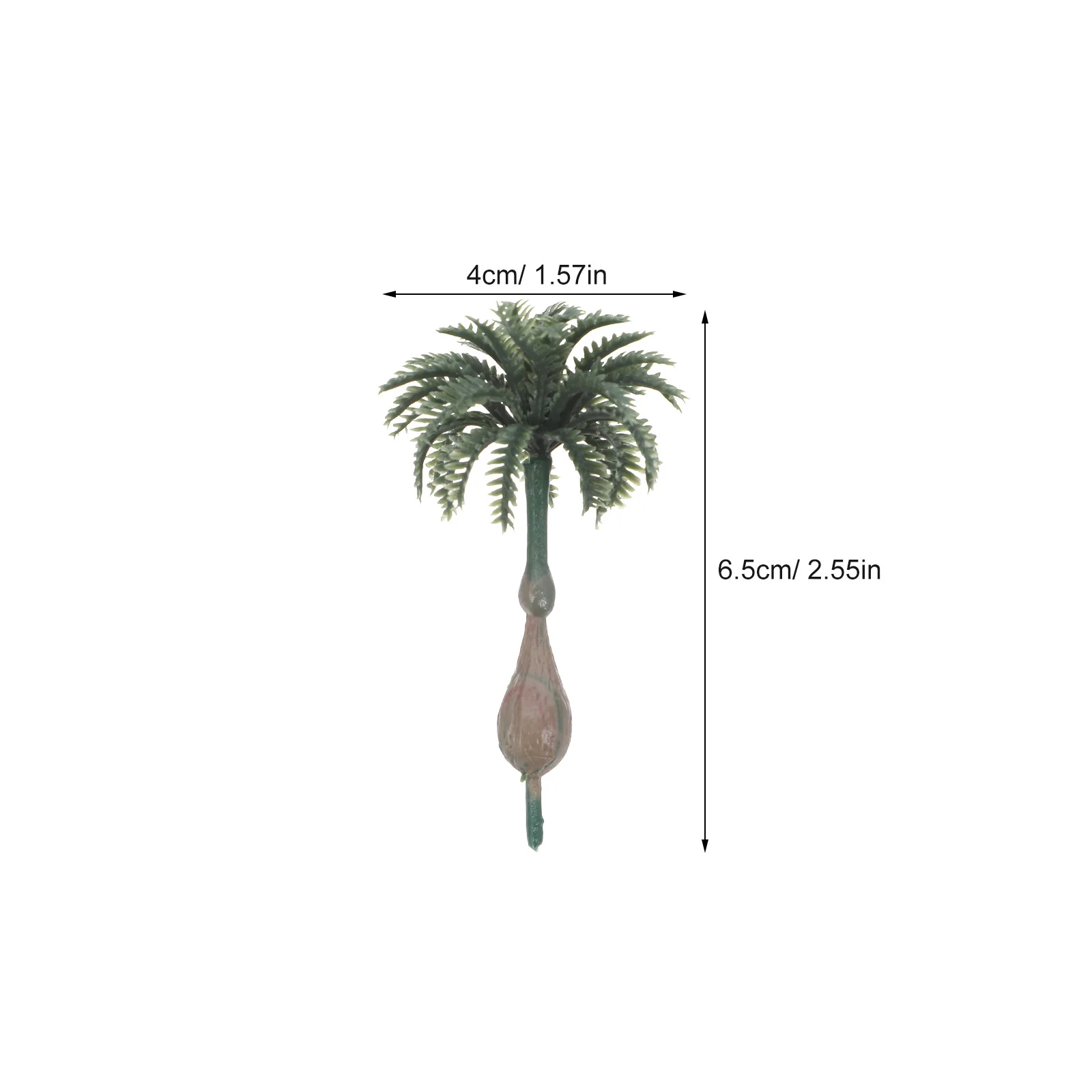 15 Stück Nullpflege-Miniatur-Palmen aus Kunststoff für DIY-Moos-Palmen, Landschaft, Kuchendeckel und Bürodekoration