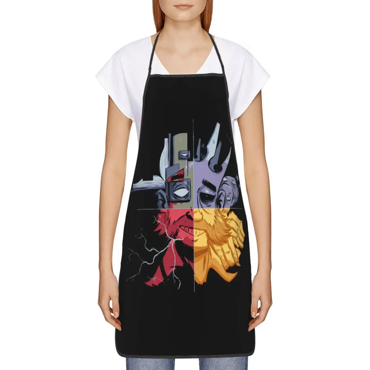 Unisex Disco Elysium Revachol RPG Game Bib Apron Adult Women Men Chef Tablier Cuisine for Kitchen Cooking Painting