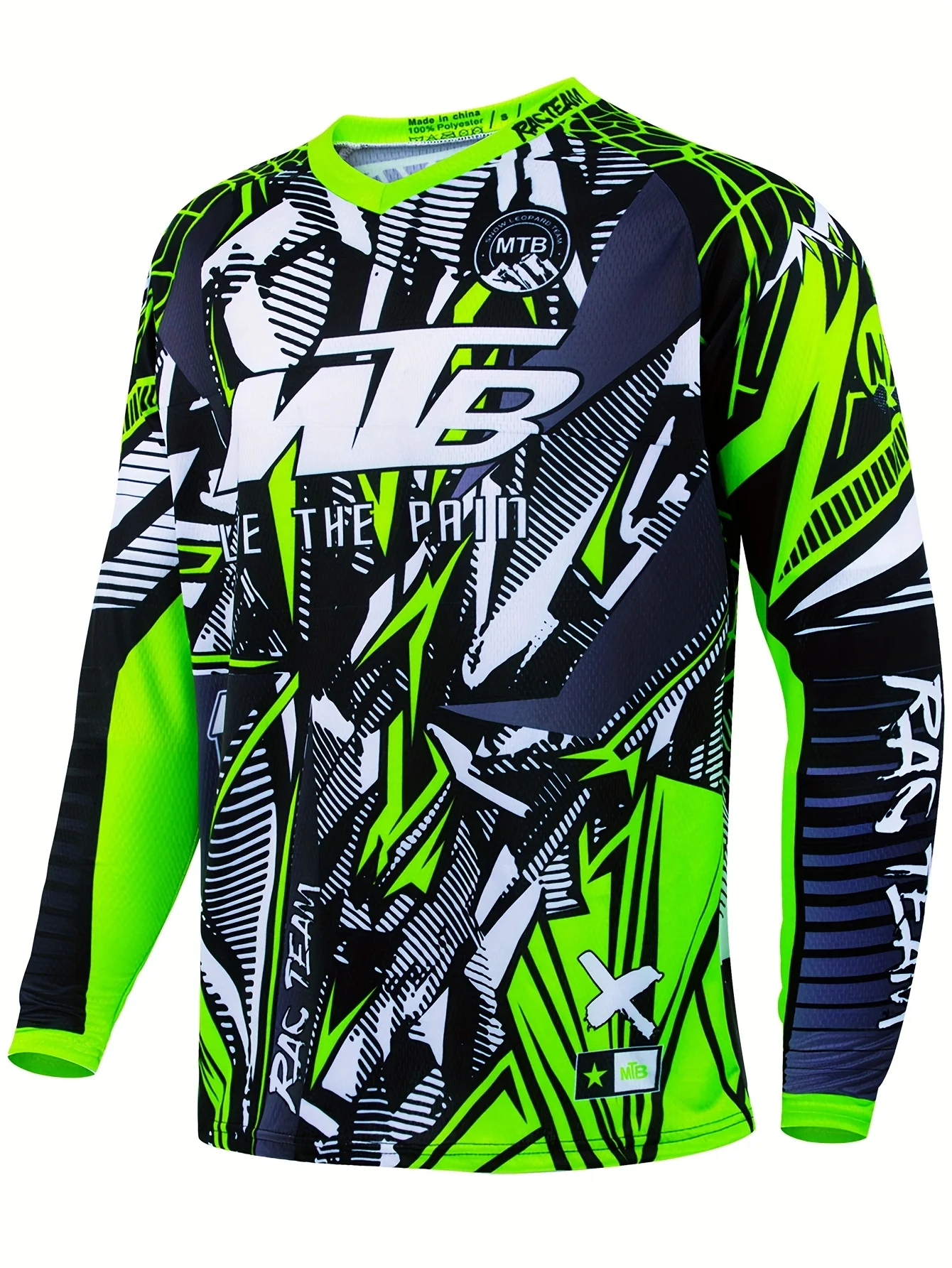 Spring Autumn MTB Long Sleeved T-shirt for Men and Women, Fashionable and Trendy, Multiple Styles, V-neck, Motorcycle T-shirt
