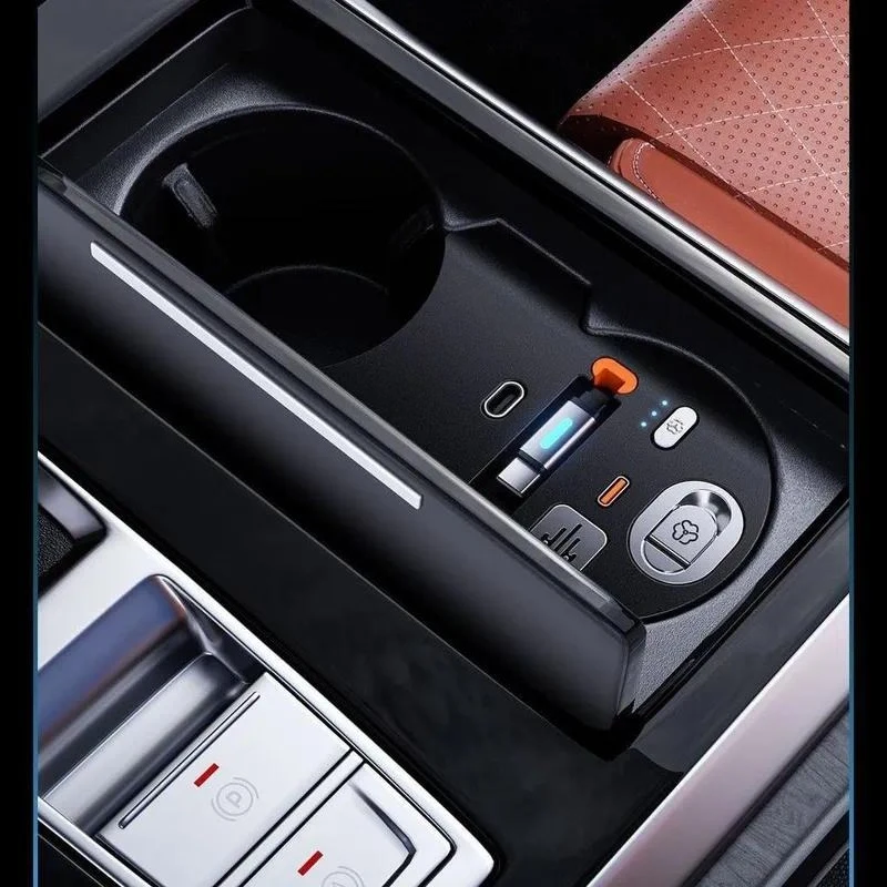 For Audi Q7 Q8 Central Control Cup Holder Cigarette Lighter Modified Exclusive Super Fast Charging Docking Station Car