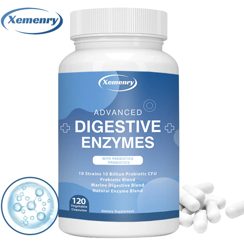 Digestive Enzyme Capsules - Contains Amylase, Protease | Made in The USA