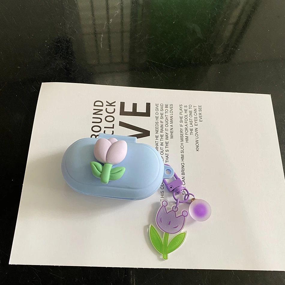 화웨이 프리버즈 SE 케이스, 패션 튤립 꽃 이어폰 커버, 실리콘 헤드폰 충전 박스, 프리버즈 SE 커버