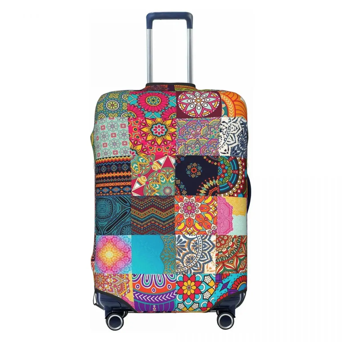 

African Patchwork Ethnic Print Suitcase Cover Washable Africa Ankara Patterns Luggage Covers Protector for 18-32 inch