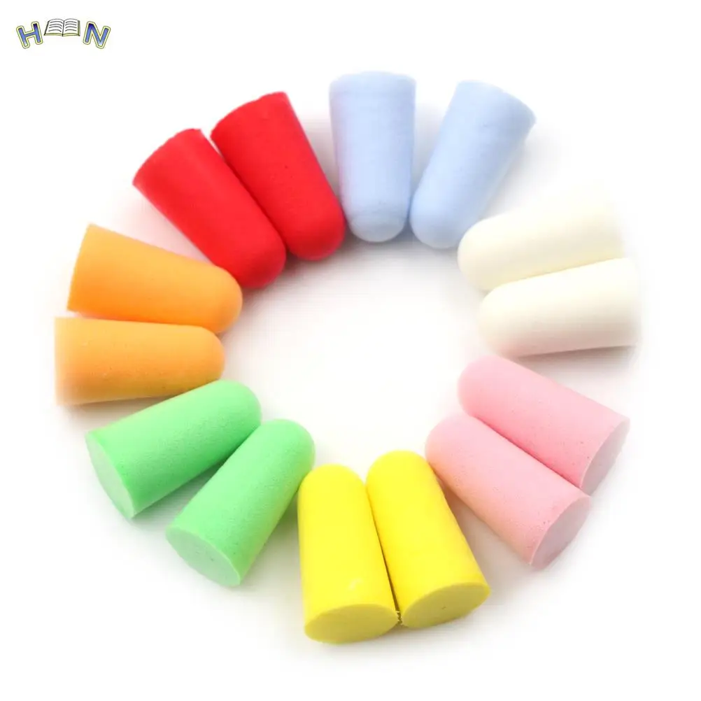 20PCS/10Pairs Soft Tapered Foam Ear Plugs Travel Sleep Noise Prevention Earplugs Noise Reduction Travel Sleeping