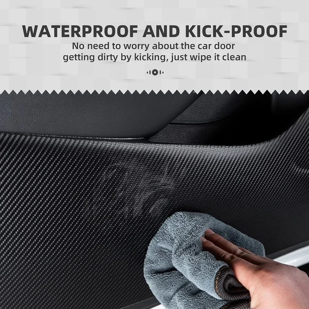 

Дверная противоударная накладка для Hyundai Tucson TL 2015 2016 2017 2018 2019 2020 LHD RHD, автомобильный кожаный карбоновый коврик, аксессуары для внутренней отделки