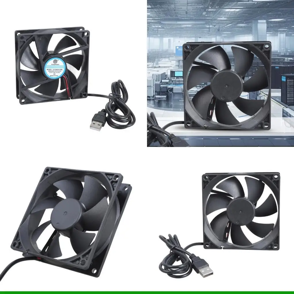 

U55C 5V USB PC Case Fan 90x90x25mm Quiet High for Server Cooling Printer