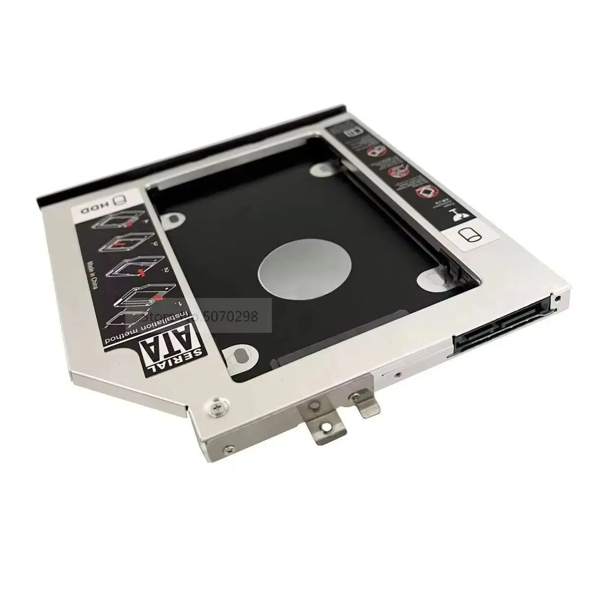 with Bezel Faceplate Hook 2nd Secondary 2.5 SATA Hard Drive HDD SSD Optical bay Caddy Bracket Adapter for HP ZBook 15 17 G1 G2