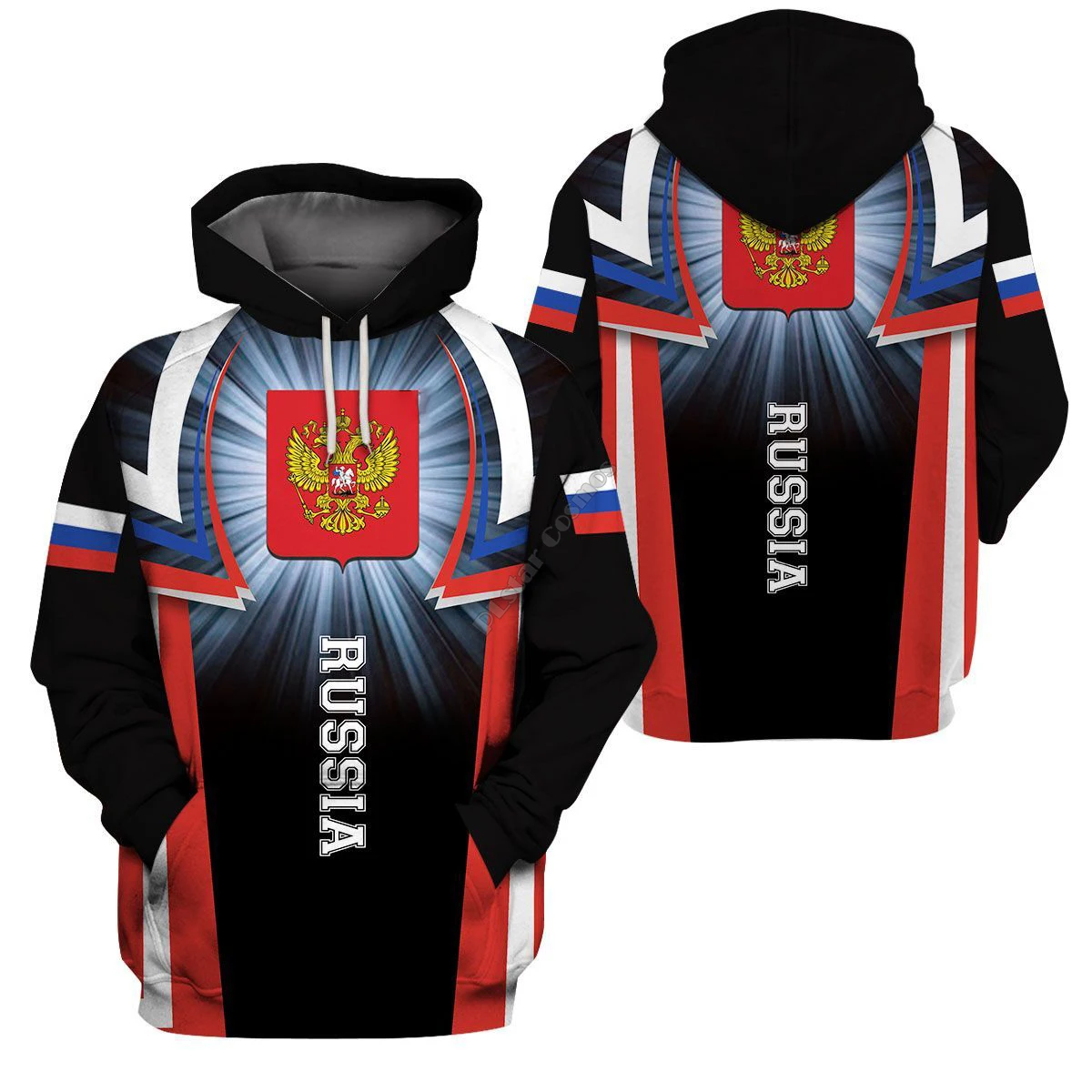 Russian Flag Hoodies Men Fashion Tracksuit Women Sweatshirt Hoodie Kids Hip Hop Clothing Russia National Emblem Sweat Child Coat