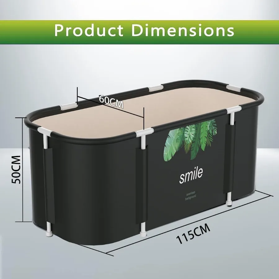 Bañera portátil para puesto de ducha, bañera grande plegable de 45 pulgadas para remojo para adultos, baño familiar separado, SPA japonés C