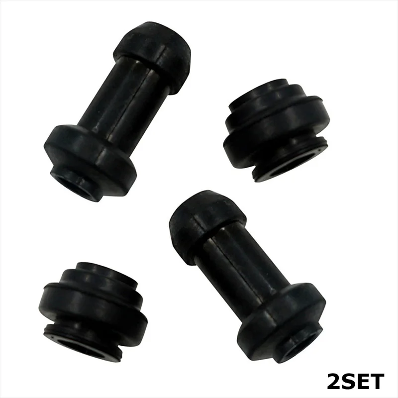 2/10 Sets Motorcycle Scooter Brake Upper Lower Pump Caliper Shock Absorber Sleeve Dust Covers Disc Waterproof Rubber Caps