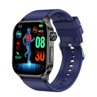 AMOLED ET580 Smart Watch 2.04inch Large Screen ECG Blood Sugar Pressure Oxygen HRV Health Monitor SOS BT Call Men Smartwatch