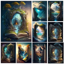 Full 5D DIY Diamond Art Painting Ancient Tree Castle Landscape New 2024 Mosaic Cross Stitch Kits Rhinestone Embroidery E605