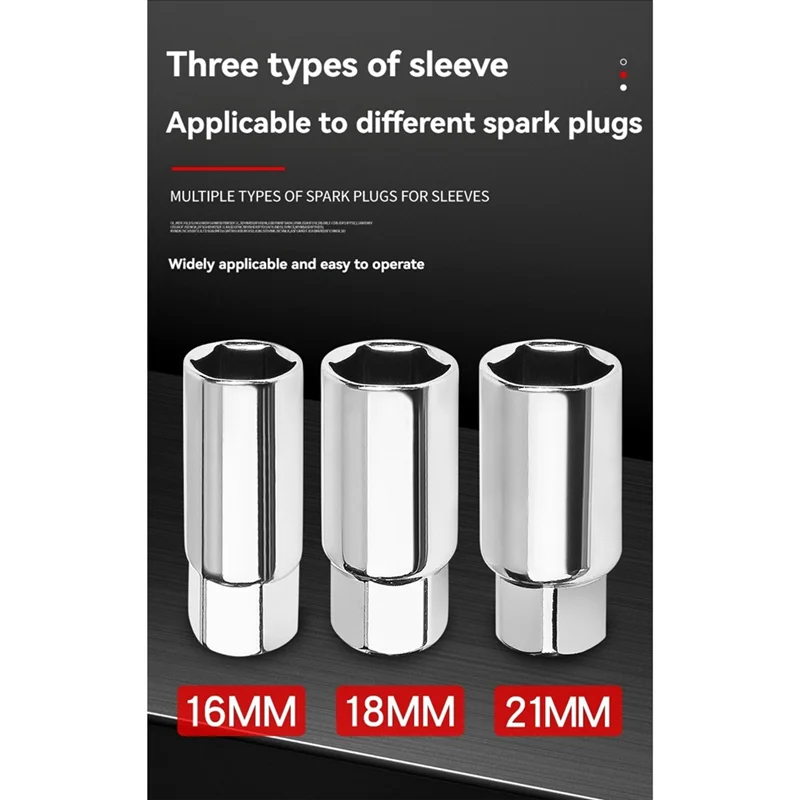 ABRB-4PCS T Griff Schlüssel Buchse Entfernung Werkzeug Set 16/18/21Mm Motorräder Rasenmäher Rotation Zündkerze Entfernung hand Werkzeuge