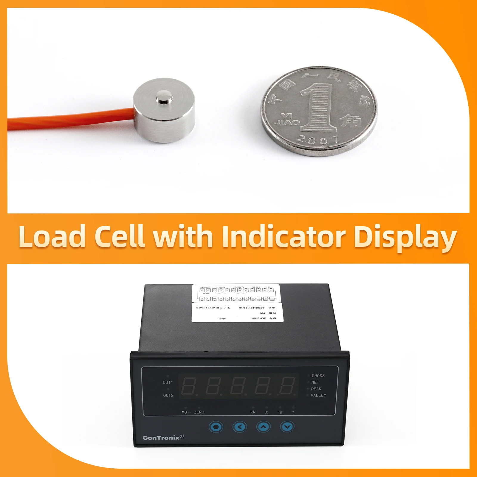 

Mini Load Cell Sensor with Indicator display,Test Tension and Compression Force Weight Pressure Sensor 5KG 10KG 20KG 30KG 50KG