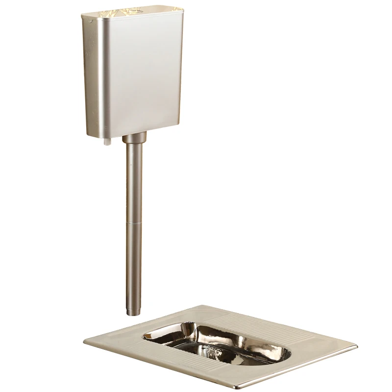 

Silver squatting toilet complete set anti-blockage toilet silent color water-saving tank complete set