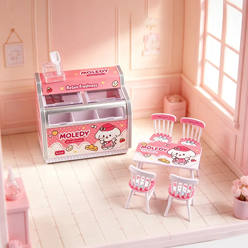 1:12 DollHouse Accessories Realistic Convenience Store Fridge Model Cute Home Decor Display Kitchen Fridge Kids Pretend Play Toy