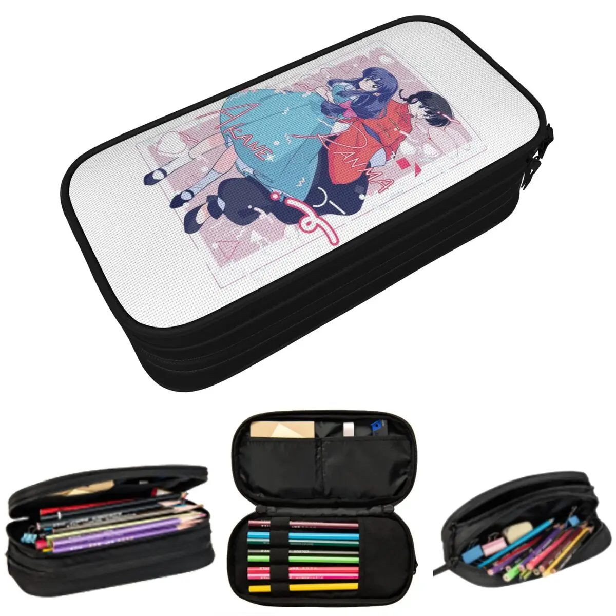 

Аниме-пенал P Chan Ranma Akane для мальчиков и девочек, школьный пенал-коробка, сумка для канцелярских принадлежностей, органайзер для ручек