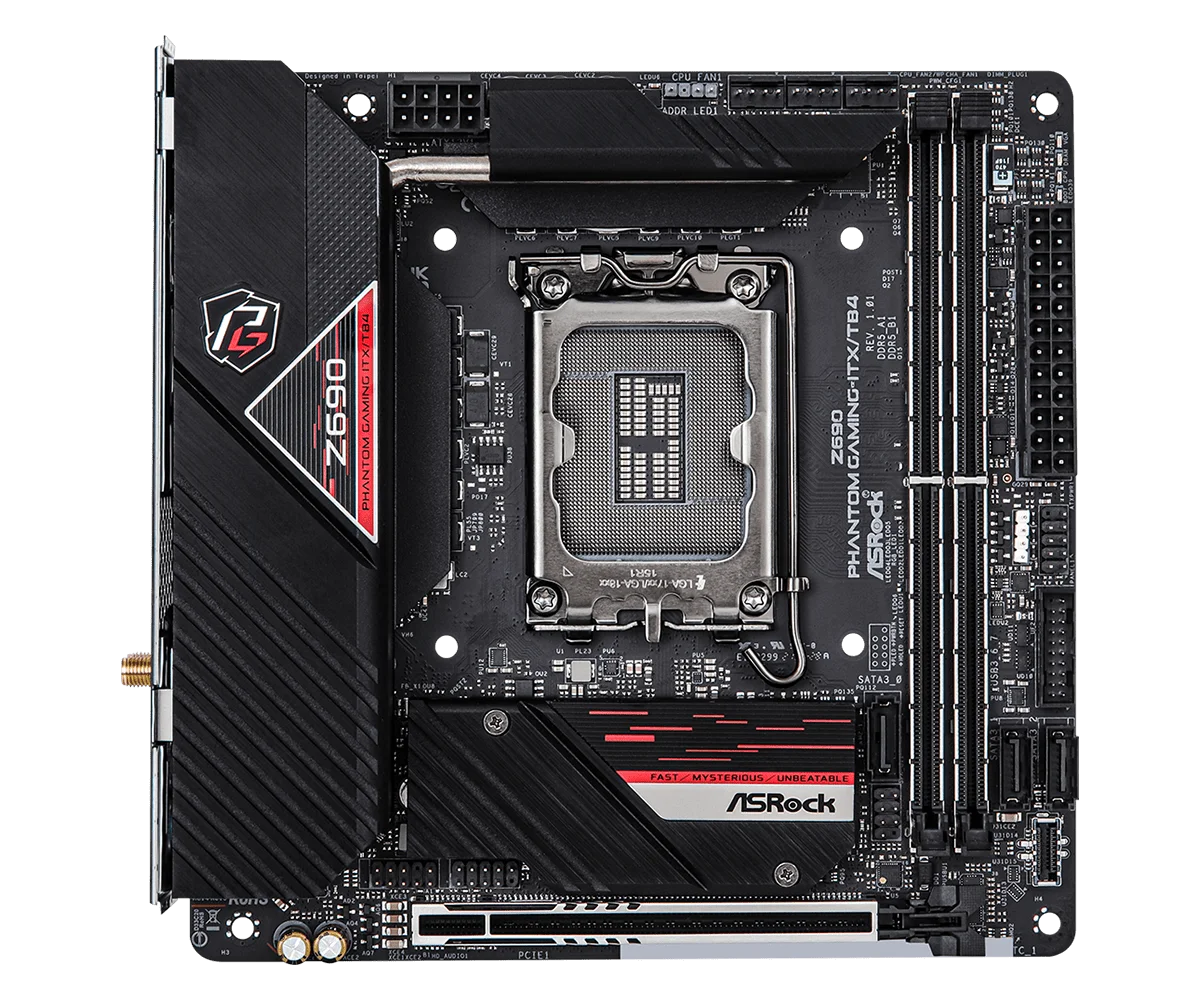 ASROCK Z690 Phantom Gaming-ITX/TB4 Gaming-ITX Intel Z690 MINI ITX Motherboard LGA 1700 DDR5 96GB Wi-Fi 6E support 14900 14400