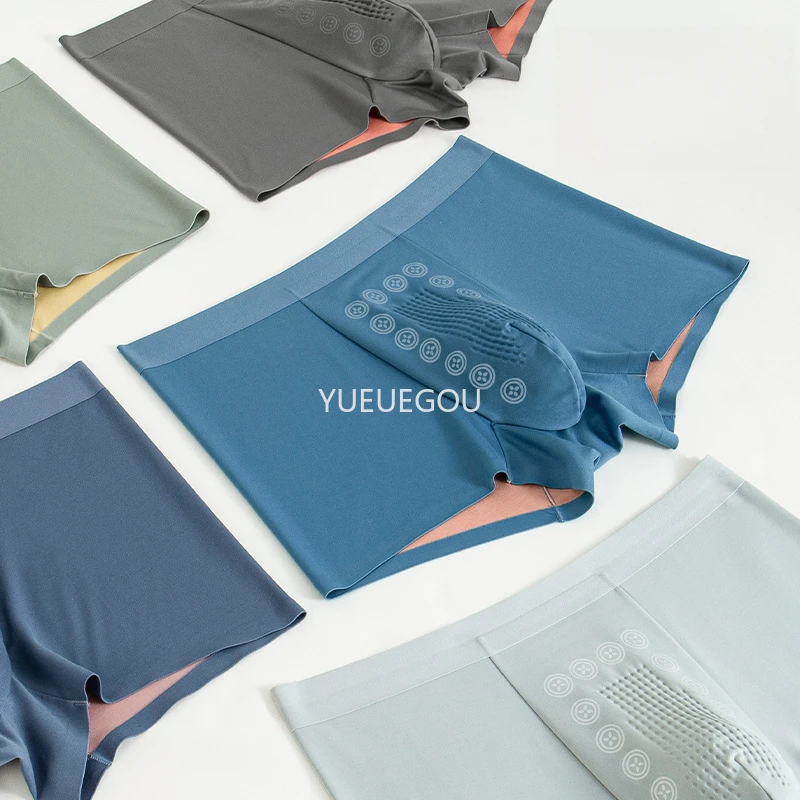 100S Modal Men Panties SPA Massage Sexy Underwear Breathable Seamless Boxer Shorts Solid Color High Elastic Pants Men‘s Boxers