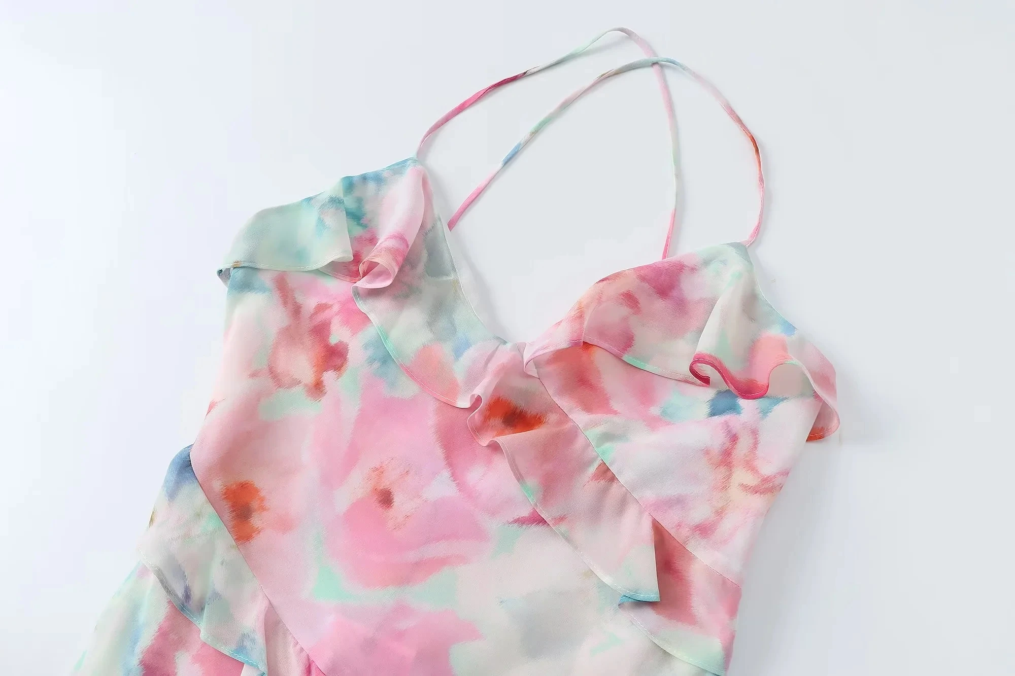 Vestido  de Design Novo para Mulheres JNLEAOG Outono com Decoração em Camadas Estilo de Rua Saia em A de Fibra de Poliést...