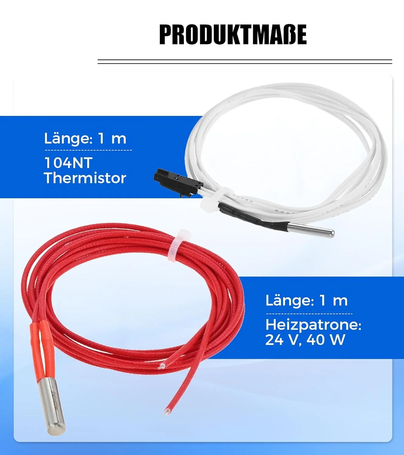 Hotend Print Head Heatsink Heat Break Extruder Kit for Prusa I3 MK3/MK3S+ FDM 3D Printer Extruder 24V 40W 104NT Thermistor