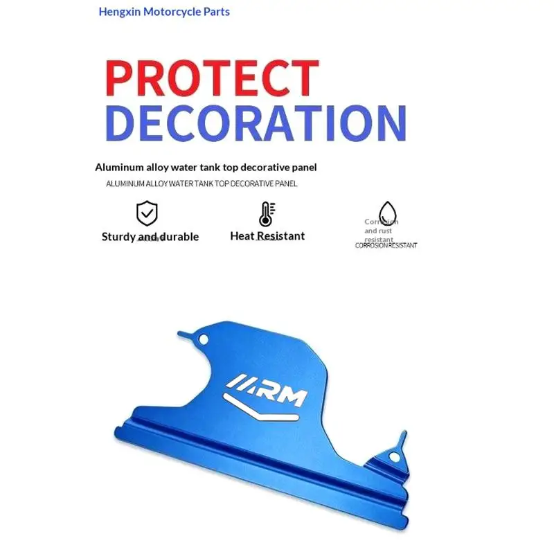 Motorcycle Top Decorative Plate Rustproof Anti Scratch Easy No Damage Install for Universal Motorbike Use 1Pcs