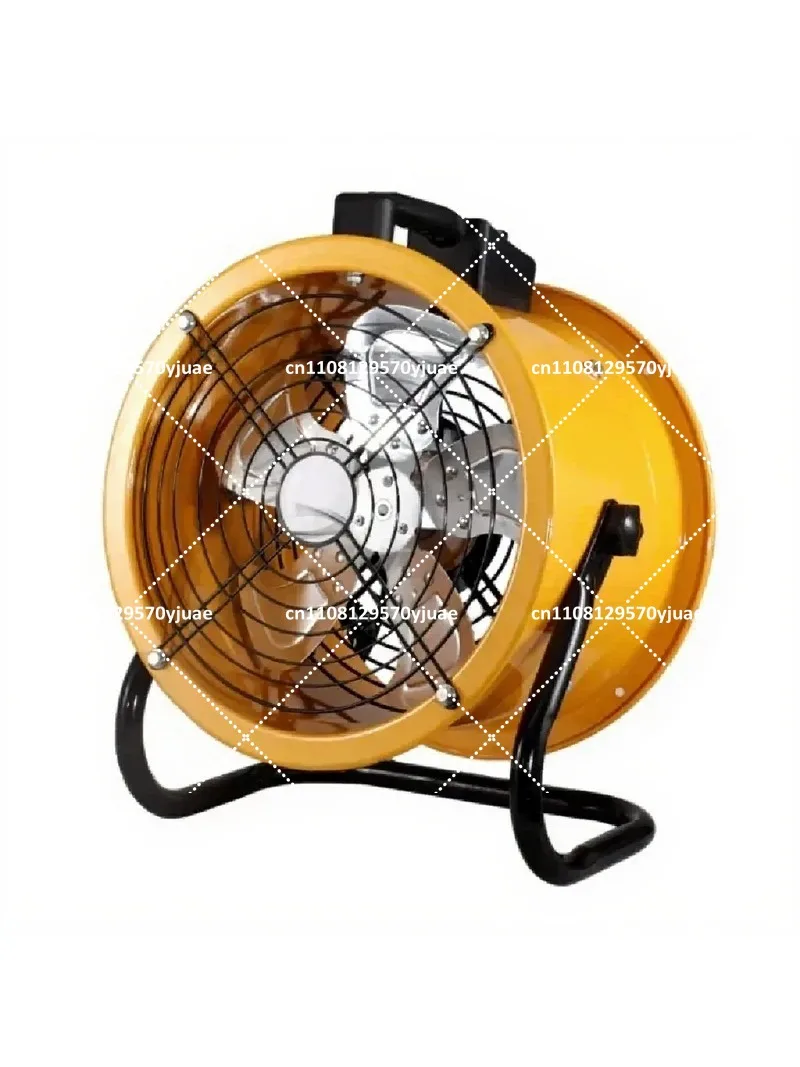 220V High Power Axial Flow Exhaust Fan, Industrial Ventilation Cooling Fan for Workshop, Cylindrical Floor Standing Blower