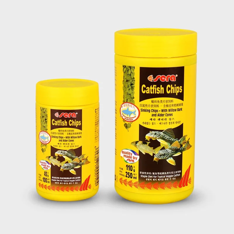 Sera Catfish Chips Aquarium Benthic Pleco Multi Wafer Suckermouth Bottom Fish Food Feed 110g/250ml