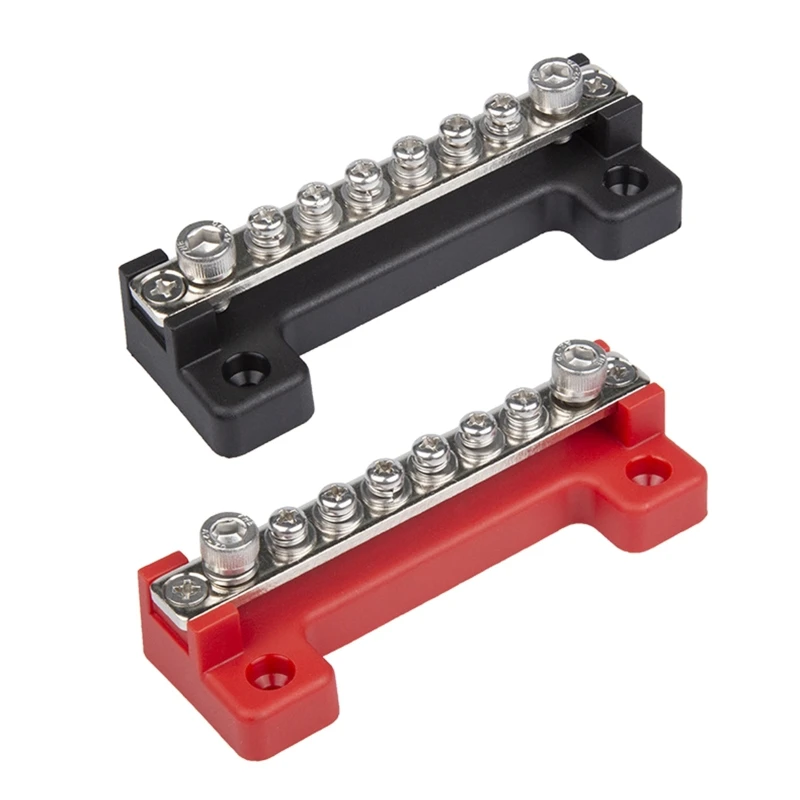 Bus Bar & Cover Ground Distribution Block Universal Car Boat Marine Pickup Trailer Power Distribution Terminal Block