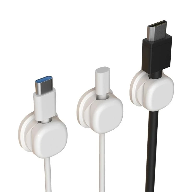 N2UB 3PCS強力な接着コードオーガナイザー電話充電器用のカラーケーブル管理クリップUSBコードホルダー