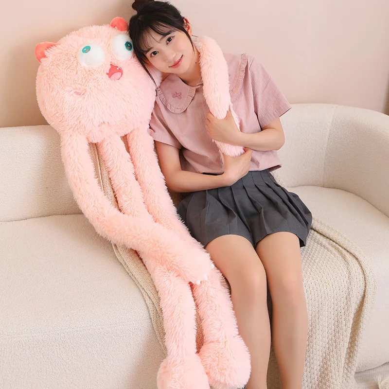 110/125cm Cute Long Legs Plush Monsters Strange Throw Pillow Cushion Bed Doll Throw Giant Plush Home Decor Girl Surprised Gift