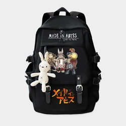 Anime Backpack Made In Abyss Zaino Backpacks Student School Bags Bookbag Black Mochila Cartoon Belt Shoulder Travel Fashion Bags