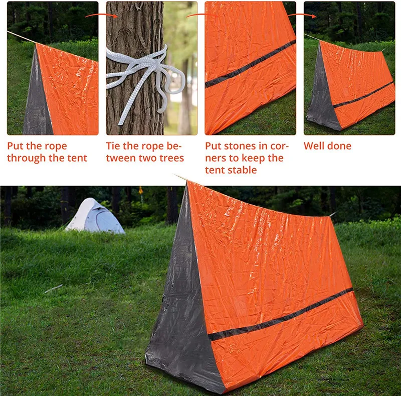 Tent Outdoor Noodopvang 2 Persoons Noodtent Kan Worden Gebruikt Als Survival Tent Noodwarmte