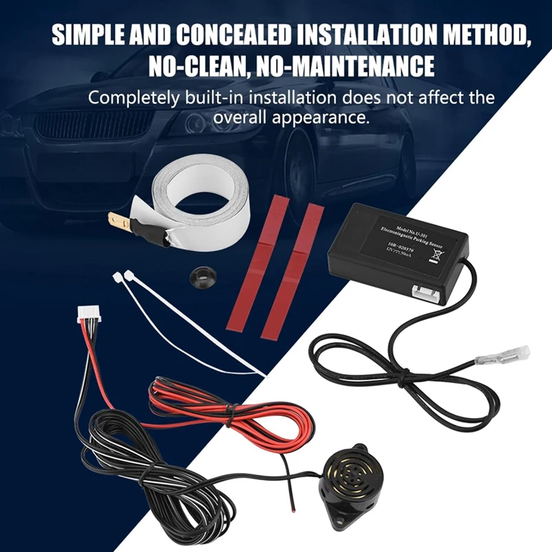 Car Electromagnetic Parking Sensor No Drill Hole Car Reverse Parking Radar Sensors Backup Radar System Easy Install