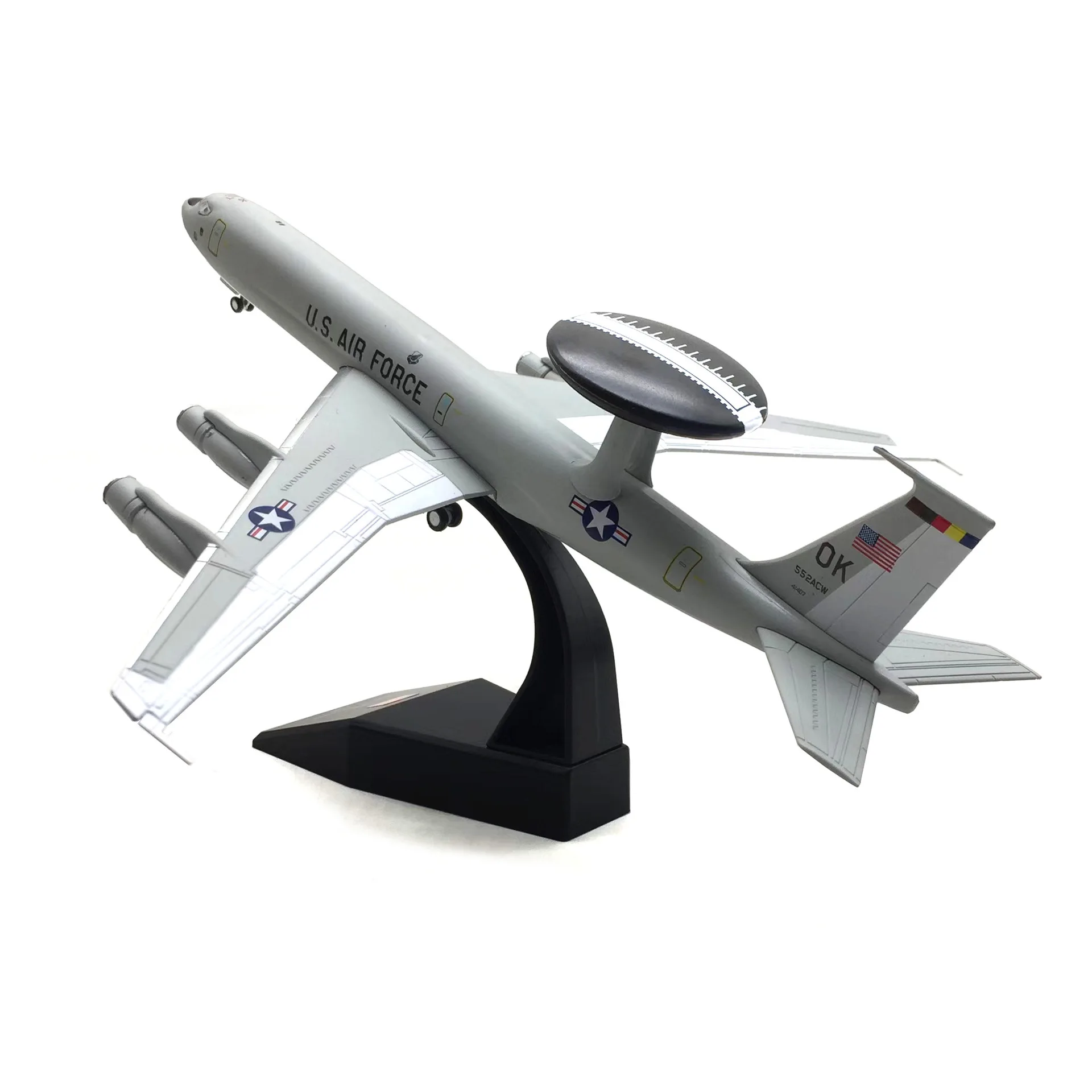 

1:200 Scale E-3 Sentry AWACS USAF Early Warning Model and Display Stand Collectible Gifts E3 Alloy Airplane Model Mini Decorati