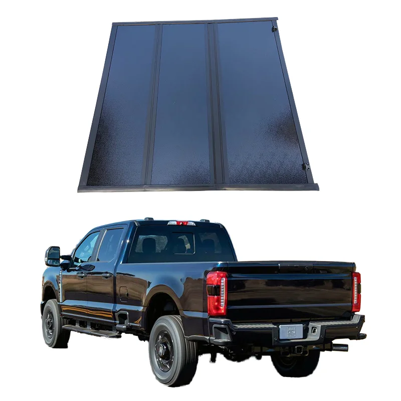 High Quality Pickup Truck Hard Tri-Fold Embedded Cover Car Accessories Aluminum Tonneau  For Toyotas Tundra 6.7ft