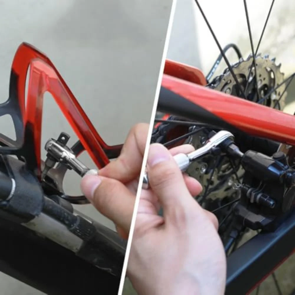 

1/4-дюймовый ключ с храповым механизмом, 3,3-дюймовая ручка, приводной трещоточный торцевой ключ, быстросъемный двусторонний инструмент для автомобильного домашнего ремонта